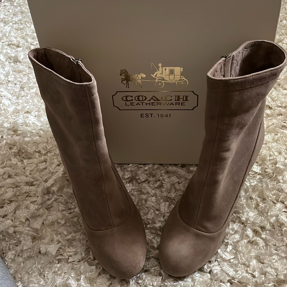Taupe Coach Booties size 8.5